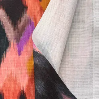 Țesătură decorativă SLUB Abstract multi digital print