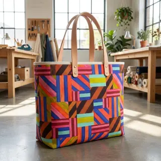 Țesătură decorativă Stripes multi digital print