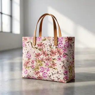 Țesătură decorativă Floralia pink digital print