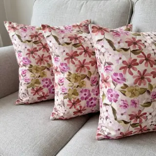 Țesătură decorativă Floralia pink digital print