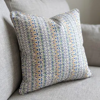 Țesătură decorativă Linenlook Blue pattern digital print