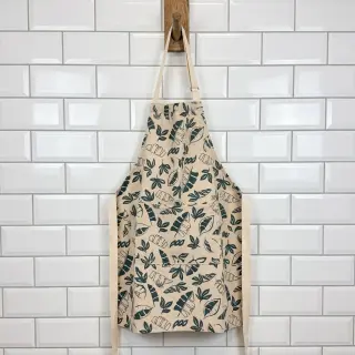 Țesătură decorativă Linenlook Leaves dark petrol