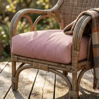 Țesătură decorativă DOBBY Colored stripe burgundy