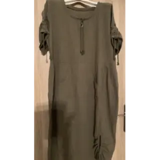 Țesătură din bumbac SLUB WASHED army green