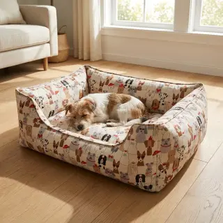 Țesătură decorativă Linenlook Dog Dress Up