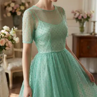 Tul pentru TUTU DOTS mint