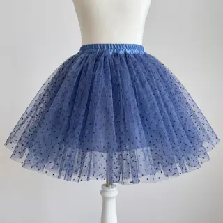Tul pentru TUTU DOTS dark blue