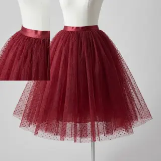 Tul pentru TUTU DOTS bordeaux
