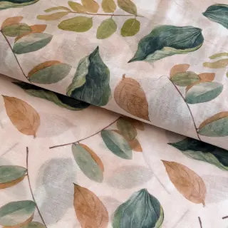 Lyocell cu in și mătase Retro Flowers design A