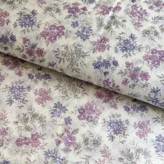 Lyocell cu in și mătase Retro Flowers design C
