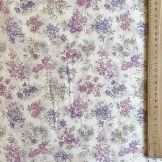 Lyocell cu in și mătase Retro Flowers design C