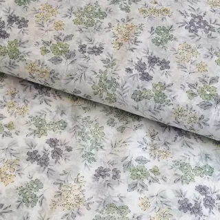 Lyocell cu in și mătase Retro Flowers design D