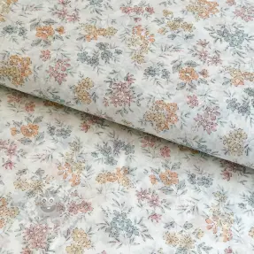 Lyocell cu in și mătase Retro Flowers design E