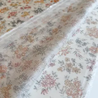Lyocell cu in și mătase Retro Flowers design E