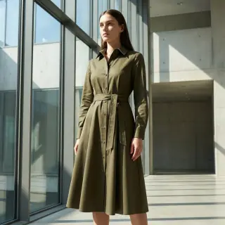 Țesătură din bumbac TWILL Mango olive green