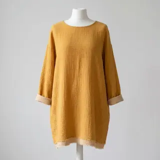 Mușelină DOUBLE FACE old yellow