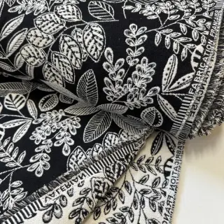 Țesătură decorativă jacquard Valerian allover noir