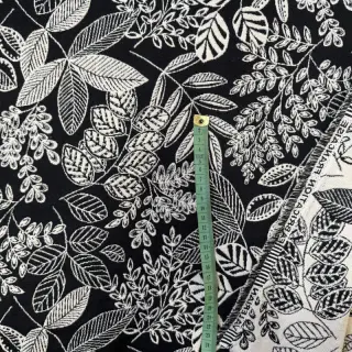 Țesătură decorativă jacquard Valerian allover noir