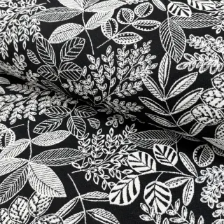 Țesătură decorativă jacquard Valerian allover noir