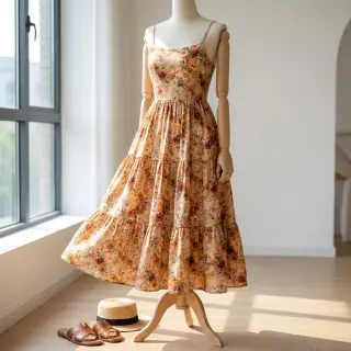 Viscoză RAYON POPLIN Flower sea design E