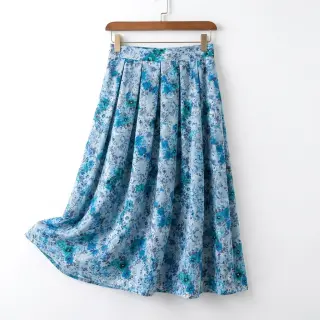 Viscoză RAYON POPLIN Flower sea design D