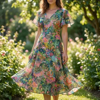 Viscoză RAYON POPLIN Eve design B