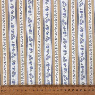 Țesătură din bumbac BUBBLE Stripes with flowers digital print
