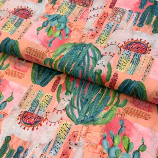 Țesătură din bumbac VOILE Llama digital print