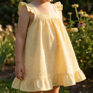 Țesătură din bumbac BUBBLE yellow