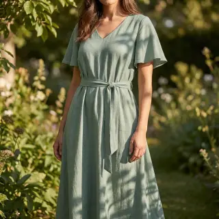 Viscoză cu in WASHED old green