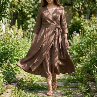 Viscoză cu in WASHED light brown