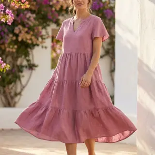 Viscoză cu in WASHED old pink