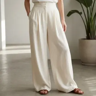 Viscoză cu in WASHED ecru