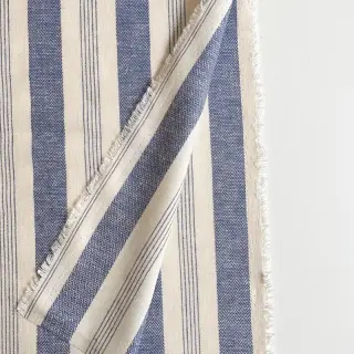 In YARN DYED BIG Stripe blue