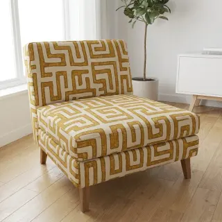 Țesătură decorativă RAFFIA ocre