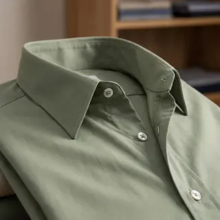 Poplin din bumbac UNI old green