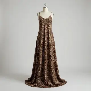 Viscoză RADIANCE Skinny brown digital print