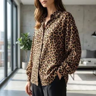 Viscoză RADIANCE Wild skin brown digital print