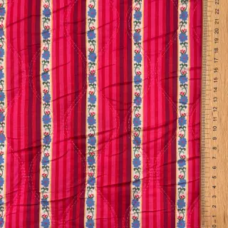Țesătură din bumbac VOILE STEPPED Paisley flowers white digital print