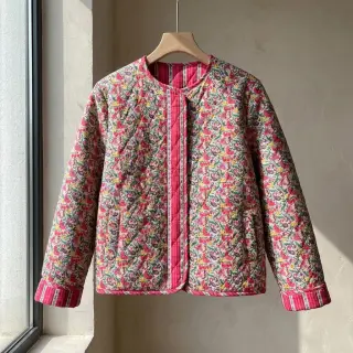 Țesătură din bumbac VOILE STEPPED Paisley flowers white digital print