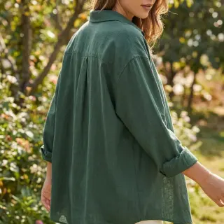 Viscoză cu in WASHED dark green