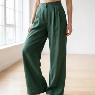 Viscoză cu in WASHED dark green