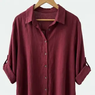 Viscoză cu in WASHED wine red