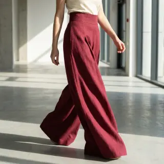 Viscoză cu in WASHED wine red