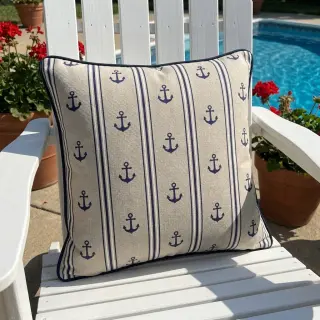 Țesătură decorativă Linenlook Stripe Maritime
