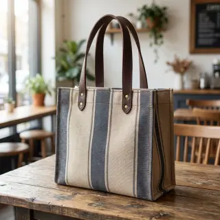 Țesătură decorativă DOBBY Stripe RIVIERA LARGE blue