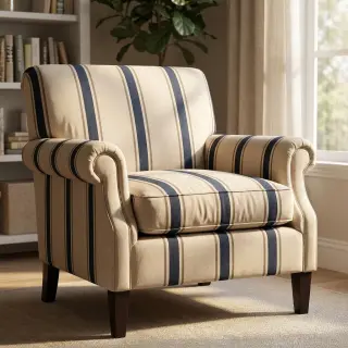 Țesătură decorativă DOBBY Stripe RIVIERA LARGE blue