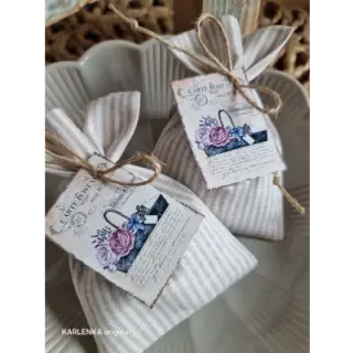 In cu bumbac Lira medium stripe beige