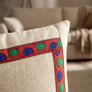 Jacquard Leaves red