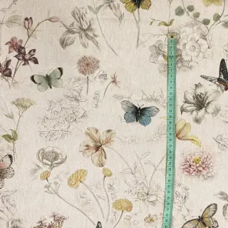 Țesătură decorativă Linenlook Butterfly dreamy flower digital print